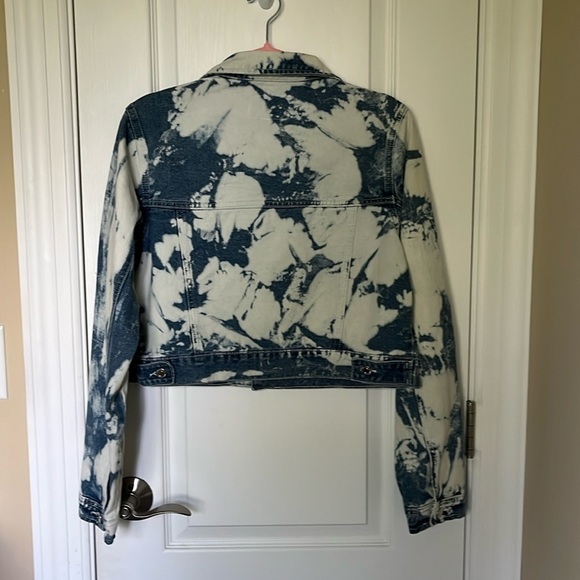 🆕 Flying Angel Denim Jacket Tie-Dye Size Medium Blue/White - Picture 3 of 11